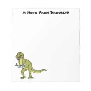 Funny T rex dinosaur illustratie Notitieblok