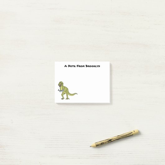 Funny T rex dinosaur illustratie Post-it® Notes (Op bureau)