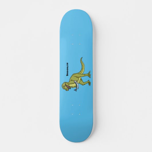 Funny T rex dinosaur illustratie Skateboard (Voorkant)