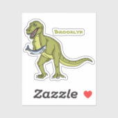 Funny T rex dinosaur illustratie Sticker (Vel)