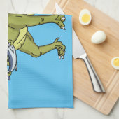 Funny T rex dinosaur illustratie Theedoek (Quarter Fold)