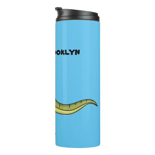 Funny T rex dinosaur illustratie Thermosbeker (Geroteerd rechts)