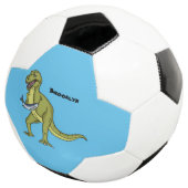 Funny T rex dinosaur illustratie Voetbal (Drie kwart)