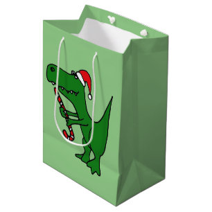 Funny T-rex Dinosaur kerstcadeau Medium Cadeauzakje
