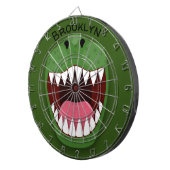 Funny T Rex dinosaur mouth cartoon Dartbord (Voorkant Rechts)