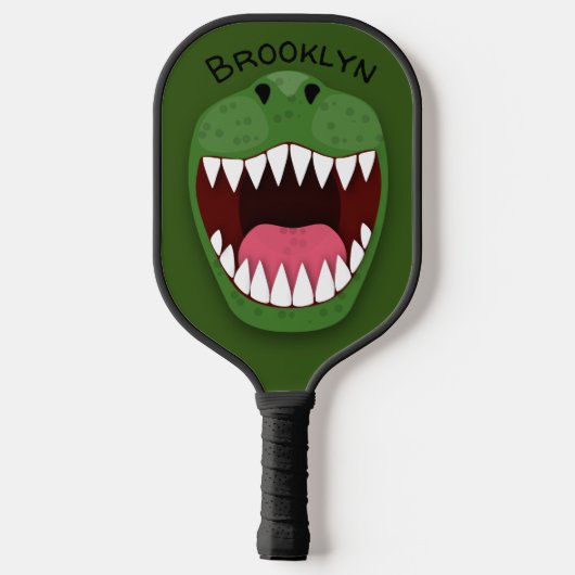 Funny T Rex dinosaur mouth cartoon Pickleball Paddle (Achterkant)