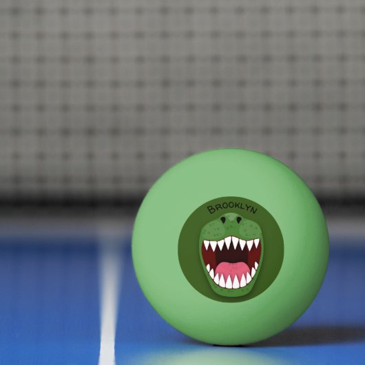 Funny T Rex dinosaur mouth cartoon Pingpongballen (Net)