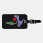 Funny T-Rex Dinosaur Peling Pong Bagagelabel (Voorkant horizontaal)