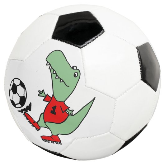 Funny T-rex Dinosaur-speldensport Voetbal