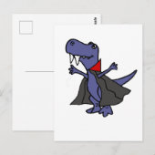 Funny T-rex Dinosaur Vampire Cartoon Briefkaart (Voorkant / Achterkant)