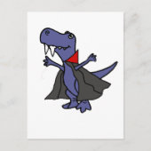 Funny T-rex Dinosaur Vampire Cartoon Briefkaart (Voorkant)