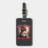 Funny T-Rex Gamer Quote Design Bagagelabel (Voorkant verticaal)