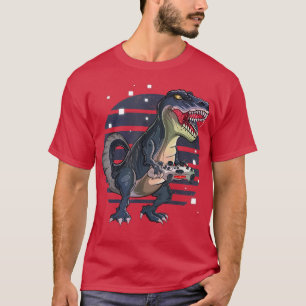 Funny T-Rex gamer T Rex gaming, Cute Video Game vo T-shirt