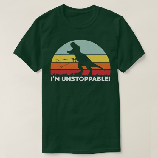 Funny T Rex Im niet te stoppen met vuilnisbaksteen T-shirt (Design voorkant)