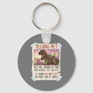 Funny T Rex Tshirt, Funny Missing Pet Tee, Dinosau Sleutelhanger