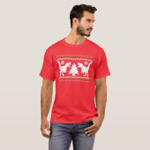 Funny T-Rex Ugly met kerstkeuken T-shirt (Voorkant volledig)