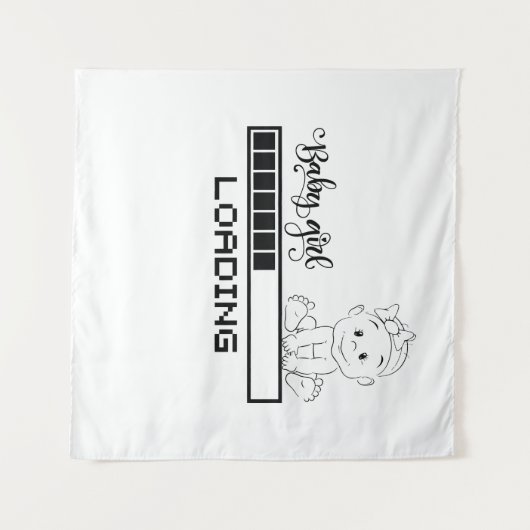 Funny T-shirt Baby Zwangerschap Kind Moeder Wandkleed (Voorkant (horizontaal))