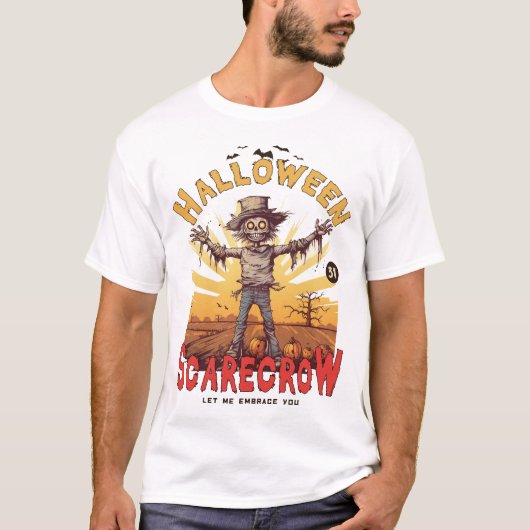 Funny T-Shirt d'Halloween Scarecrow (Devant)