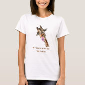 Funny T-Shirt Gift Playful Giraffe - Jouw tekst (Voorkant)