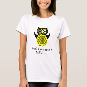 Funny T-Shirt, Grumpy Owl Sarcastic T-Shirt