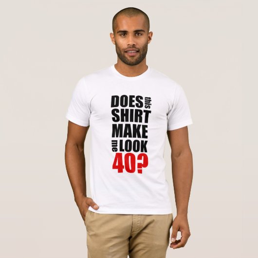 Funny T-shirt long manches 40e anniversaire (Devant entier)