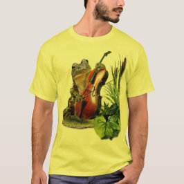 Funny T-shirt met kikker cello