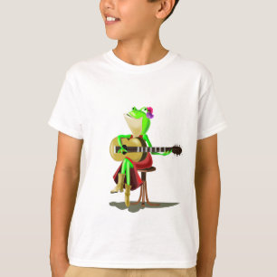 Funny T-Shirt met kikker die gitaar speelt