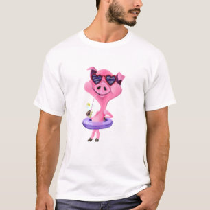 Funny T-Shirt met Party Pig