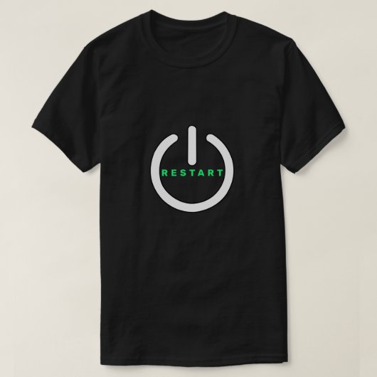 Funny T-Shirt met Reset Button - Aangepaste tekst (Design voorkant)