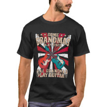 Funny T-Shirt Real Grandmas Jouer Bingo et Guitare