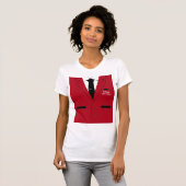 Funny T-Shirt Red Suit en Stropdas - Eigen naamtek (Voorkant volledig)