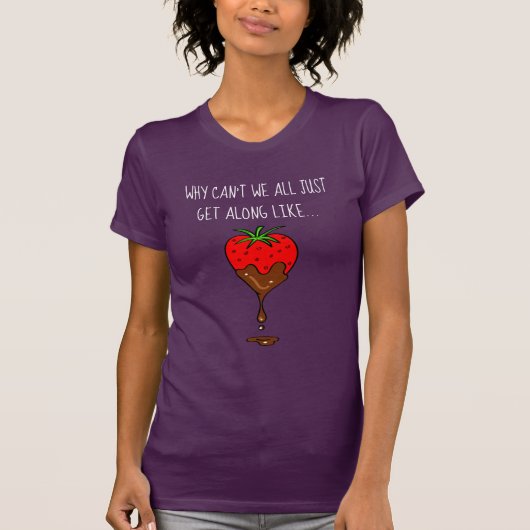 Funny T-shirts | Aardbeien en chocoladecadeaus (Voorkant)