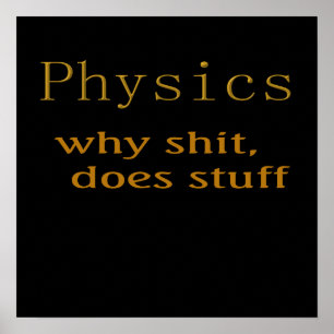 Funny t-shirts Physics humor Poster