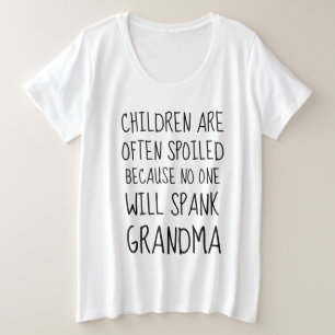 Funny T-shirts voor oma, NIEMAND ZAL SPANKEN