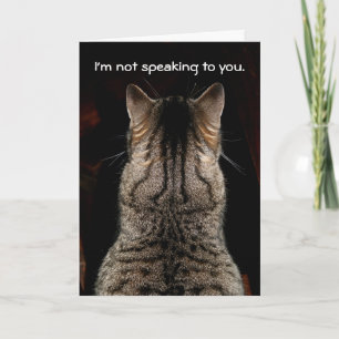 Funny Tabby Cat Birthday Card Kaart