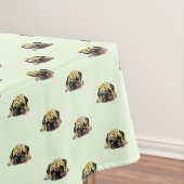 Funny Tablecloth met Pug Dog - Aangepaste kleuren Tafelkleed (Voorbeeld)