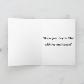 Funny Taco Birthday Card Greeting Kaart (Binnen)