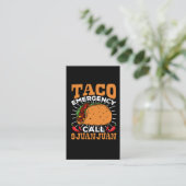 Funny Taco Lover Mexico Cinco de Mayo Visitekaartje (Staand voorkant)