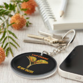 Funny Taco Lover Stop Staring Sleutelhanger (Voorkant Rechts)