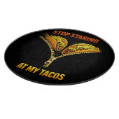 Funny Taco Lover Stop Staring Snijplank (Hoek)