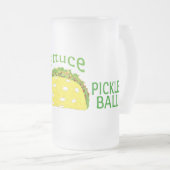 Funny Taco Pickleball Gezegde Matglas Bierpul (Voorkant rechts)