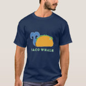 Funny Taco Whale Cartoon Character T-shirt (Voorkant)
