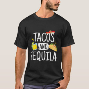 Funny Tacos en Tequila Mexican Sombrero T-shirt