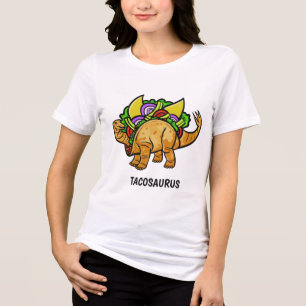 Funny TACOSAURUS aangepaste shirten en jassen Tri-Blend Shirt