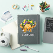 Funny TACOSAURUS aangepaste tekst Sticker (iPad Cover)