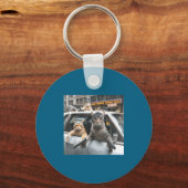 Funny Tactical Cat Meme Military Style  Sleutelhanger (Voorkant)