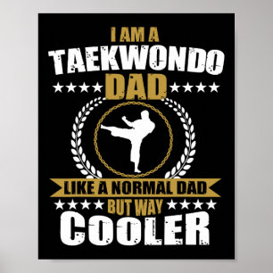 Funny Tae Kwon vecht vader Taekwondo mannen Ko Poster