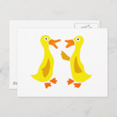Funny Talking Ducks Art Briefkaart (Voorkant / Achterkant)