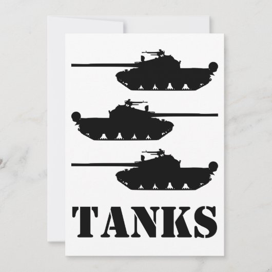Funny Tanks Bedankkaart (Voorkant)