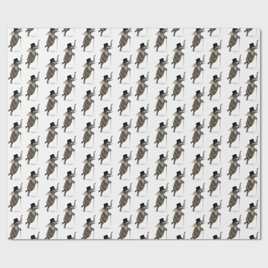 Funny Tap Dansend Elephant Cadeaupapier (Vlak)